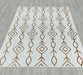Ritz Moroccan Contemporary Rug Gold & Cream on wooden floor homelooks.com