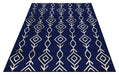 Ritz Moroccan Contemporary Rug Gold & Navy over-view homelooks.com