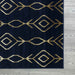 Ritz Moroccan Contemporary Rug Gold & Navy corner view homelooks.com