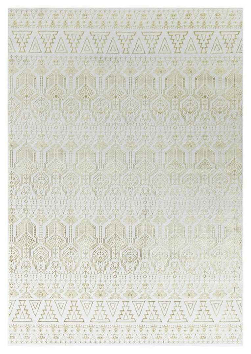 Ritz Moroccan Style Rug Gold & Cream homelooks.com