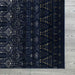 Ritz Moroccan Style Rug Gold & Navy corner view homelooks.com