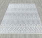 Ritz Moroccan Style Rug Silver & Cream on wooden floor homelooks.com