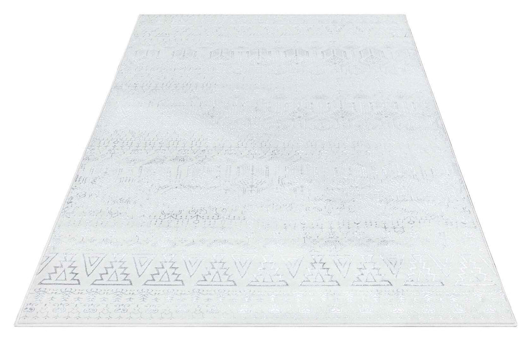 Ritz Moroccan Style Rug Silver & Cream over-view homelooks.com