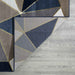 Ritz Pyramid Triangular Rug Gold & Navy folded corner homelooks.com