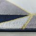 Ritz Pyramid Triangular Rug Gold & Navy pile height homelooks.com