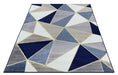 Ritz Pyramid Triangular Rug Gold & Navy over-view homelooks.com