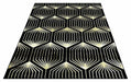 Ritz Geometric Contemporary Rug Gold & Black (V1) over-view www.homelooks.com
