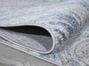 Stratus Circular Rug Blue folded homelooks.com