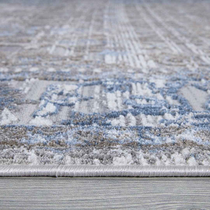 Stratus Floral Rug Grey pile height homelooks.com