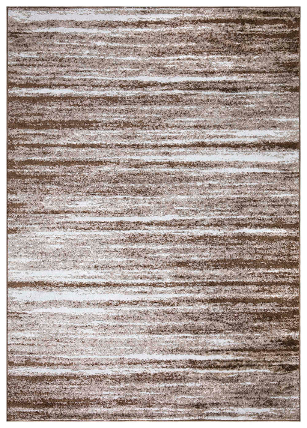 Palma Striped Modern Rug - Brown www.homelooks.com over-view 