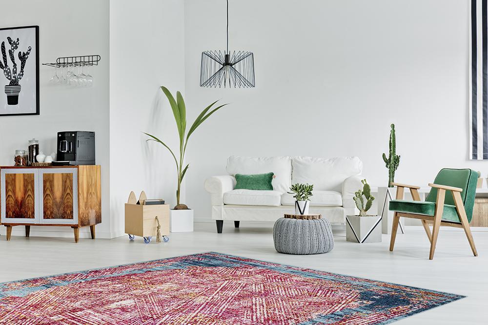 Amsterdam Geometric Design Rug (V2) - Red 3 - minimalistic living room www.homelooks.com