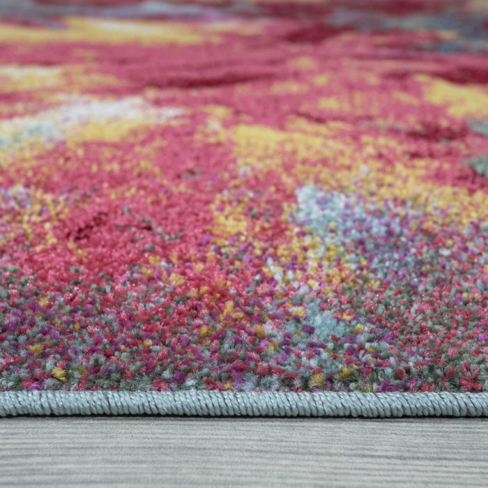 "Detailed texture shot of Amsterdam Paradise rug highlighting the soft pile and color transition. www.homelooks.com