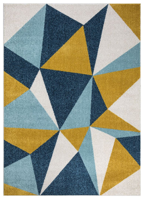 Amsterdam Pyramid Design Rug - Navy- overview www.homelooks.com