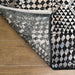 Elexus Ruby Abstract Design Rug - Black folded corner www.homelooks.com