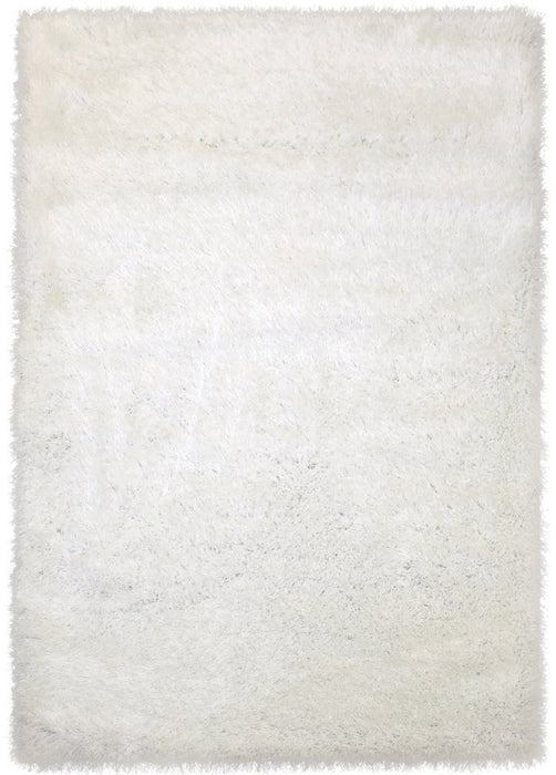 Lily Shimmer White Shaggy Rug www.homelooks.com
