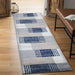 Paris Check Rug Navy entryway www.homelooks.com