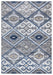 Paris Kilim Design Rug V4 - Blue homelooks.com