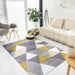 Paris Triangle Rug Mustard in modern living room www.homelooks.com