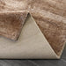 Puffy Shimmer Beige Shaggy Rug folded corner www.homelooks.com
