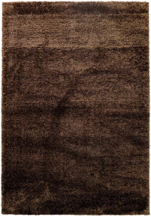 Puffy Shimmer Brown Shaggy Rug - Brown www.homelooks.com