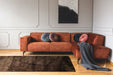 Puffy Shimmer Brown Shaggy Rug in living room www.homelooks.com