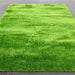 Puffy Shimmer Green Shaggy Rug over-view www.homelooks.com