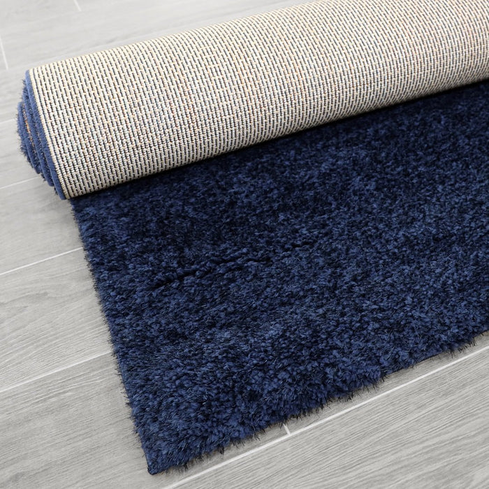 Puffy Shimmer Navy Shaggy Rug www.homelooks.com 6