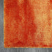Puffy Shimmer Orange Shaggy Rug corner view www.homelooks.com