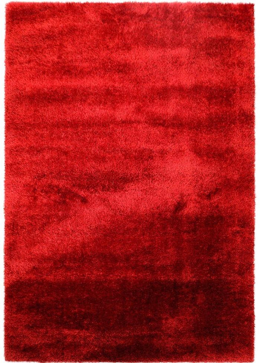 Puffy Shimmer Red Shaggy Rug www.homelooks.com
