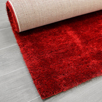 Puffy Shimmer Red Shaggy Rug www.homelooks.com 6