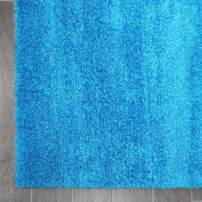 Puffy Shimmer Turquoise Shaggy Rug www.homelooks.com 6