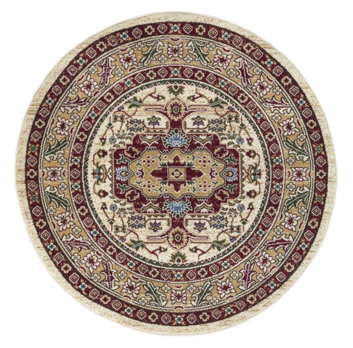 Qashqai Traditional Round Rug over-view www.homelooks.com