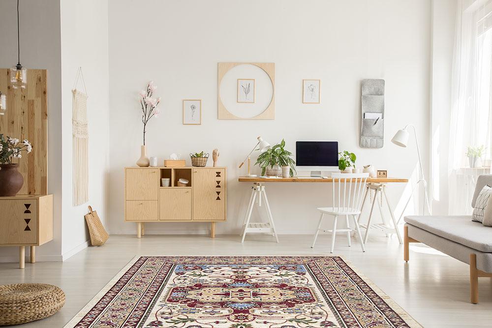 Qashqai Traditional Rug in living room www.homelooks.com