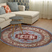 Qashqai Traditional Round Rug V3 in living room www.homelooks.com