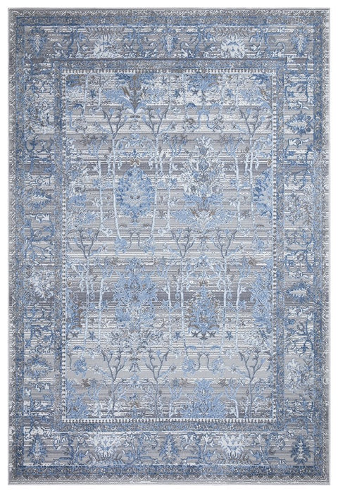 Stratus Floral Rug Blue - Blue - Home Looks