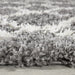 Trellis Shaggy Grey & White Rug (V2) pile height homelooks.com