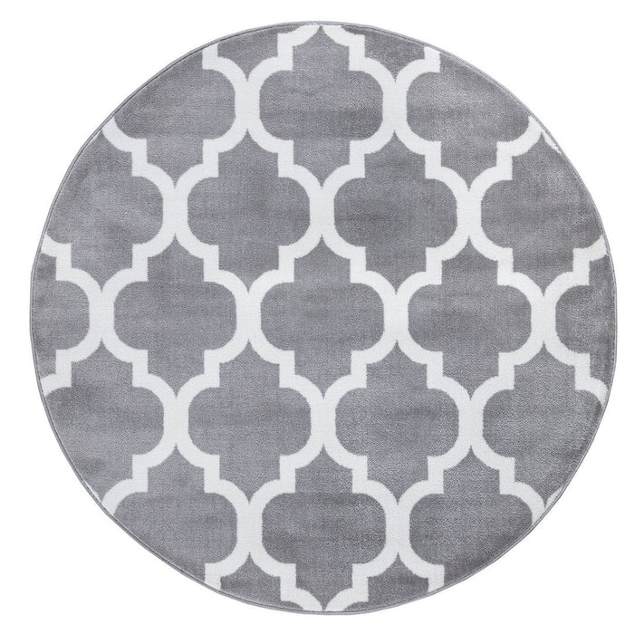 Trendy Moroccan Rug V1 round overview homelooks.com