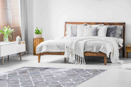 Velar Moroccan Design Rug in bedroom homelooks.com